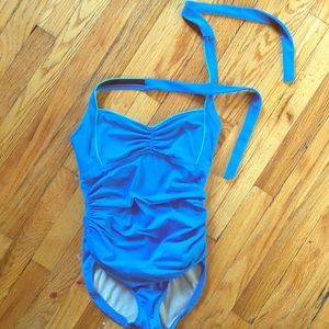Women’s Speedo One-piece shirred swimsuit blue